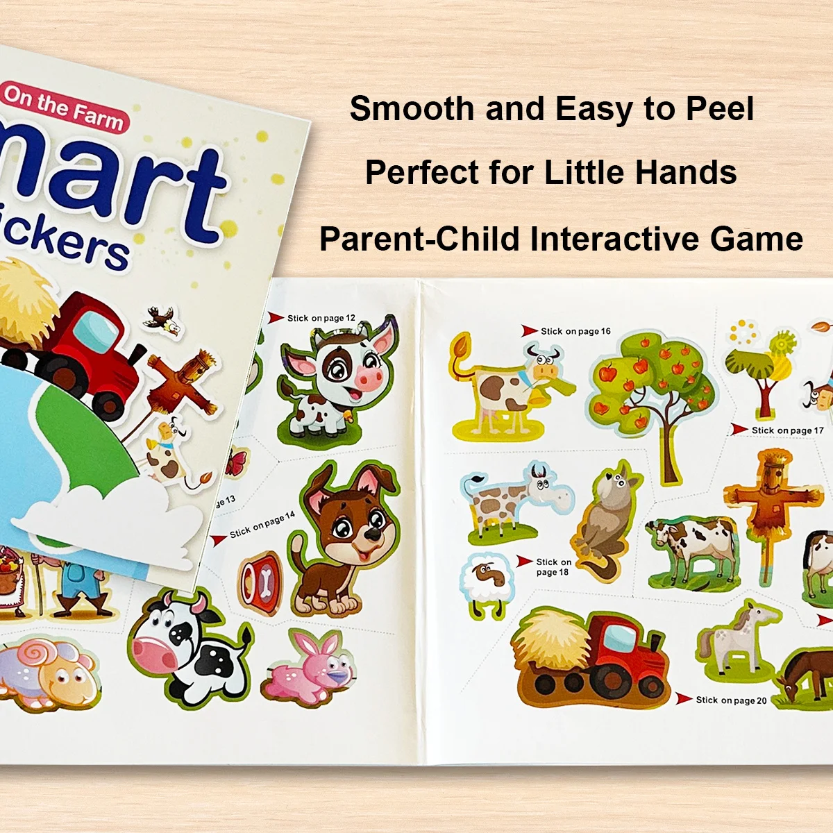 Happy Farm Fun: Learn and Play with Moving Paper Crafts and Reusable Stickers