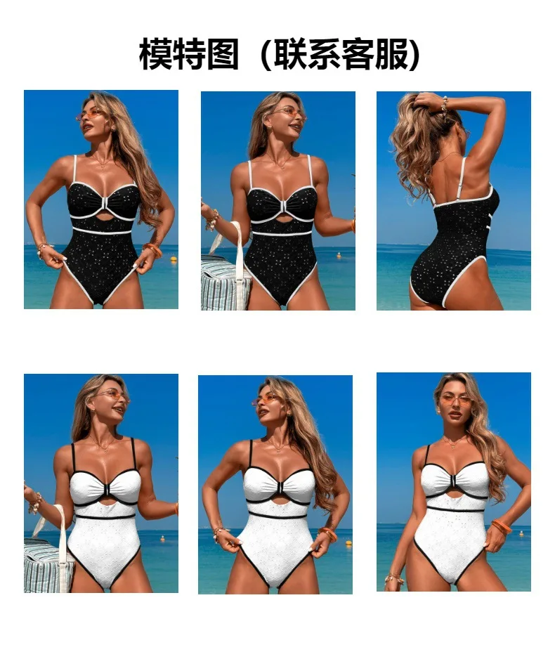 2025 Beach Sexy Bikini Woman one piece Swimwear Bikini Woman's Clothing Summer Sea Side Swimsuit Bathing Suits Girls Bikini