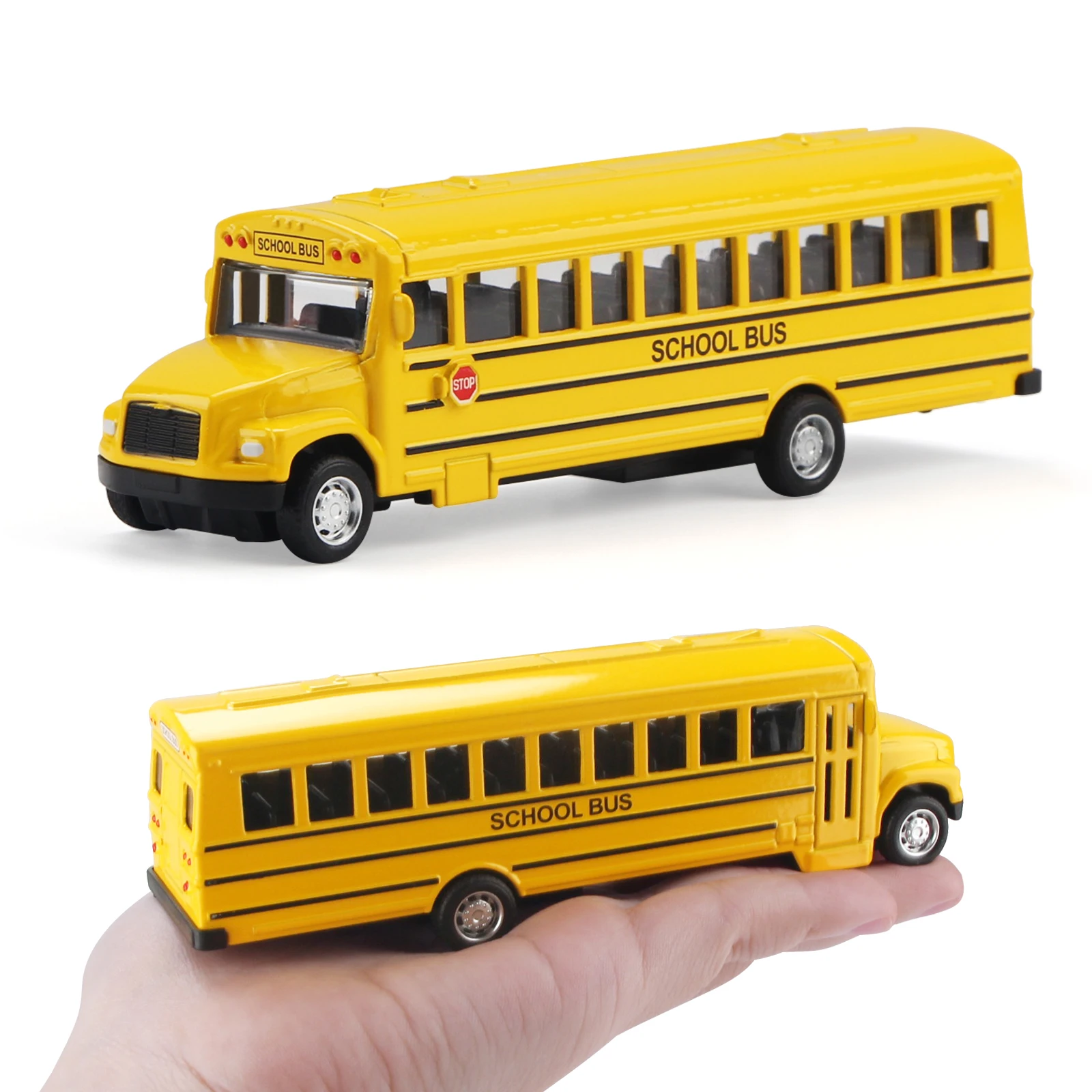 

Simulation Alloy School Bus Inertia Toys Pull Back Car Interactive Toys Car Model Car Collection Educational Boy Gifts Toys