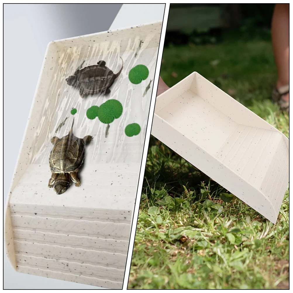

Turtle With Ramp Multi-Functional Plastic Reptile Rest Stand Fish Decor For Aquatic Turtles Tortoise Habitat Accessories Turtle