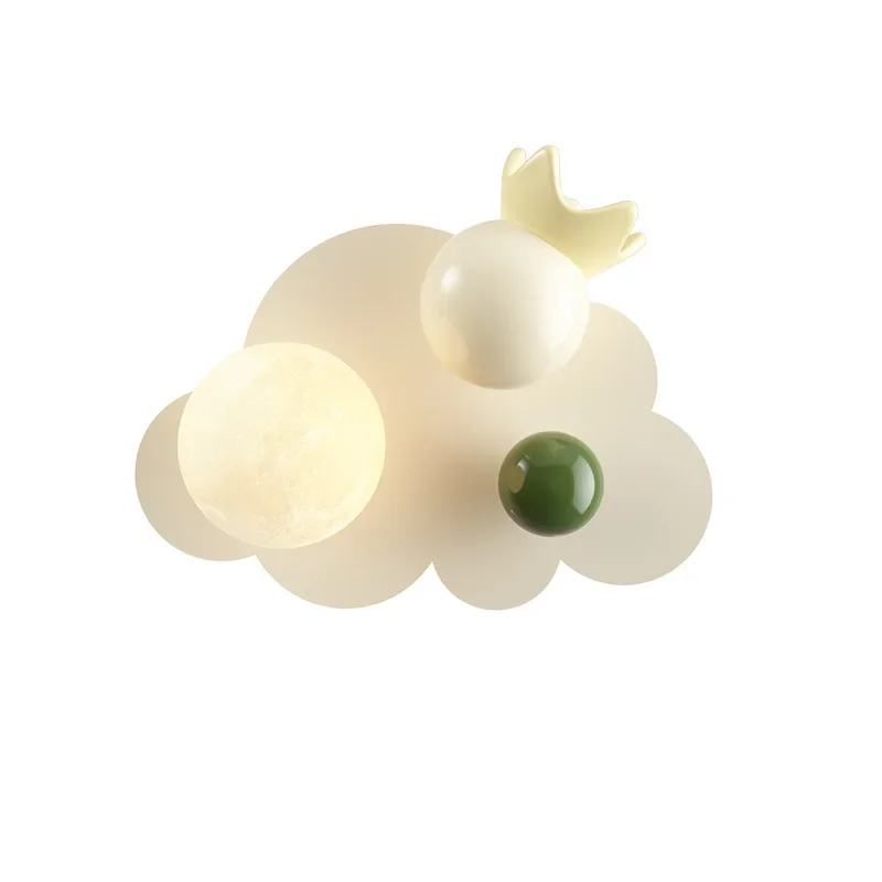 Nordic Spherical Wall Lamp Cloud Background Light LED Lighting Fixture For Home Decoration such as Bedroom Children's Room Study