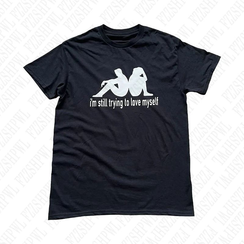 Estilo americano EMO Harajuku estampado gráfico hombres ropa de Hip Hop Punk cuello redondo Grunge gótico moda manga corta Top ropa de calle Unisex