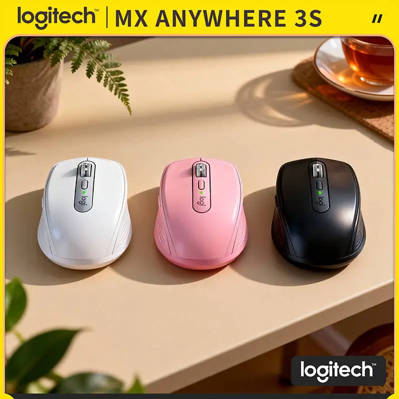 

Wireless MX Anywhere 3S - 8000 DPI, Hyper-Scroll, Anti-Slip Grip, Perfect for Exhibition Trip & Business Travel