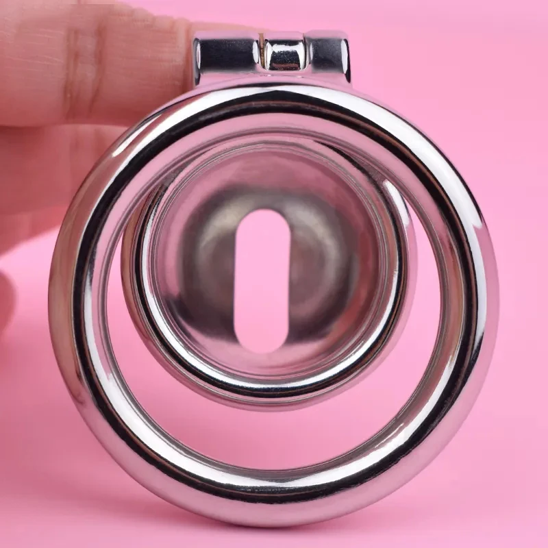 Jaula de castidad Sissy para hombres, dispositivo de alta calidad para hombres, anillos para el pene con agujero para orinar, productos sexuales para adultos, Juguetes sexuales BDSM