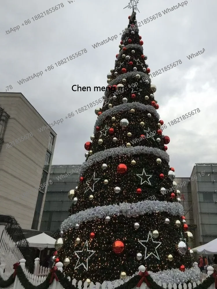 Square large Christmas decoration, luminous word square frame floor frame Christmas tree