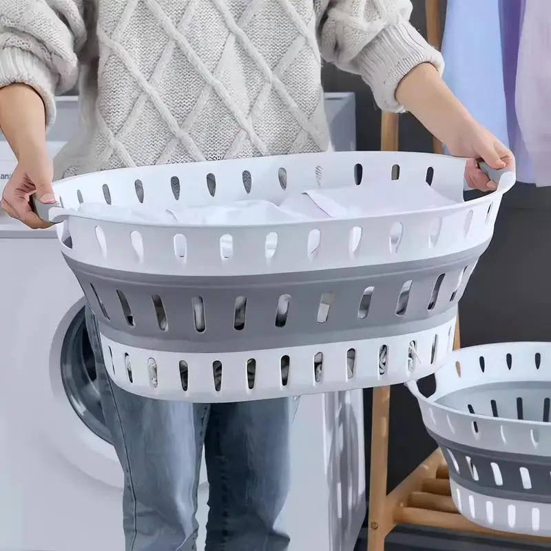 36L Clothing Washing Basket Laundry Basket Folding Space Saving Hamper Clothes Organizer Portable Pop-up Hamper For Adults Kids