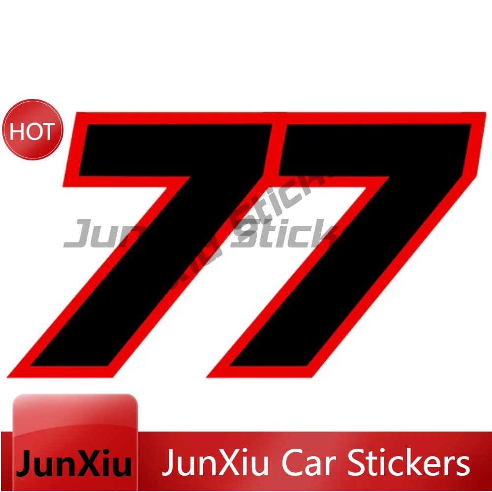 Numero Course 77 Vinyl Sticker Moto For Motorcycle Helmet Tank And Car Window Waterproof Outdoor Vinyl Decal