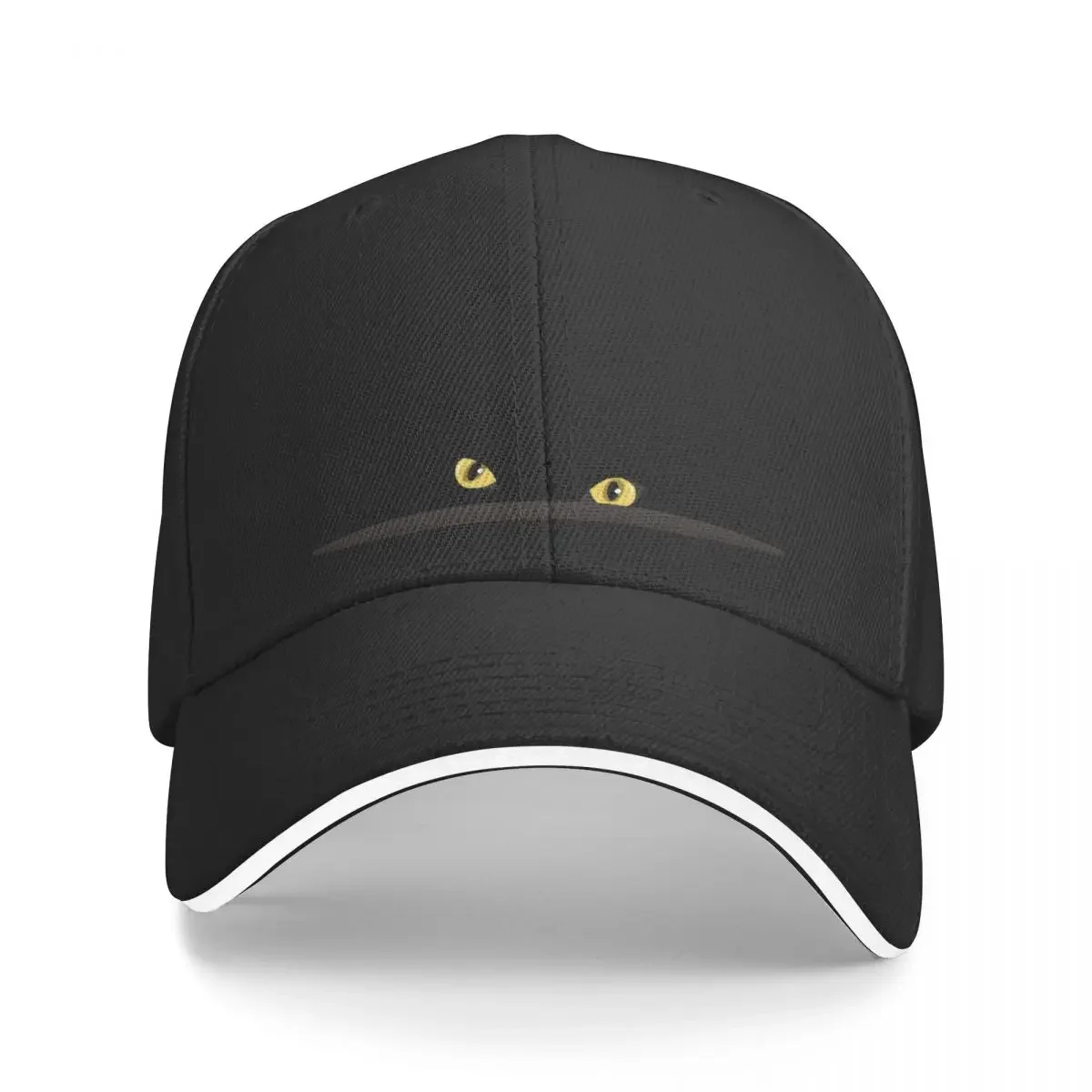 

Black Cat Peeking Baseball Cap Luxury Man Hat Sun Cap Rugby Military Tactical Cap Golf Men Women's