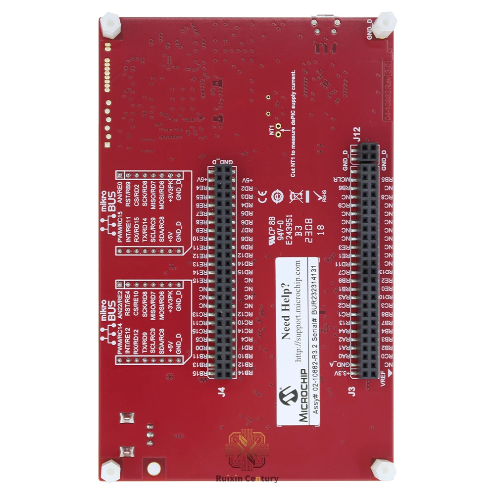 FOR Microchip DM330030 dsPIC33CK Curiosity Development Board 16-Bit DSC Integrated PKOB 2x mikroBUS USB to UART RGB LED