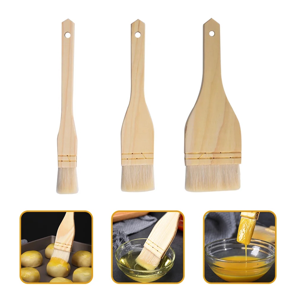 

3 Pcs Wool Brush Oil Bottle with Nut Milk Strainer Food Grade Paint Grilling Tools Household Barbecue Bakery Supplies Kitchen