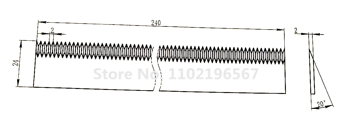 Imagem -04 - Passo de Prata da Cor mm dos Dentes das Lâminas de Dente de Corte da Máquina de Embalagem de Peças para Flim Bolsa Plástico Papel Corte Não Tecido da Tela