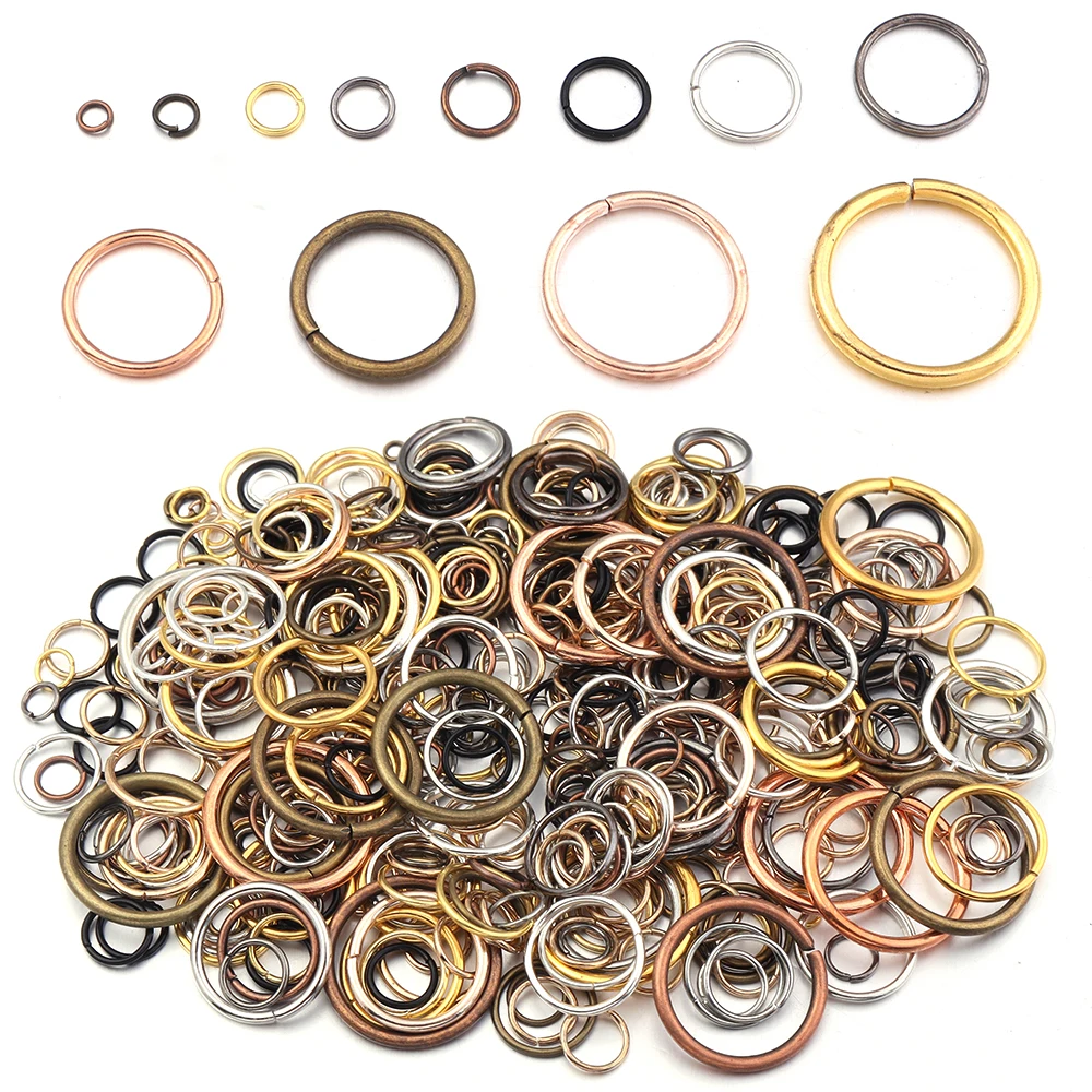 Jewelry Making Loops - 50-200 шт./лот, 3-20 мм, одинарные открытые