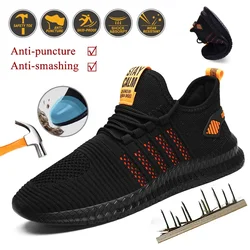 2024 Industrial Safety Boots Wih Steel Toe Anti-Smash Men Safety Work Shoes Breathable And lightweight Stylish Working Sneakers