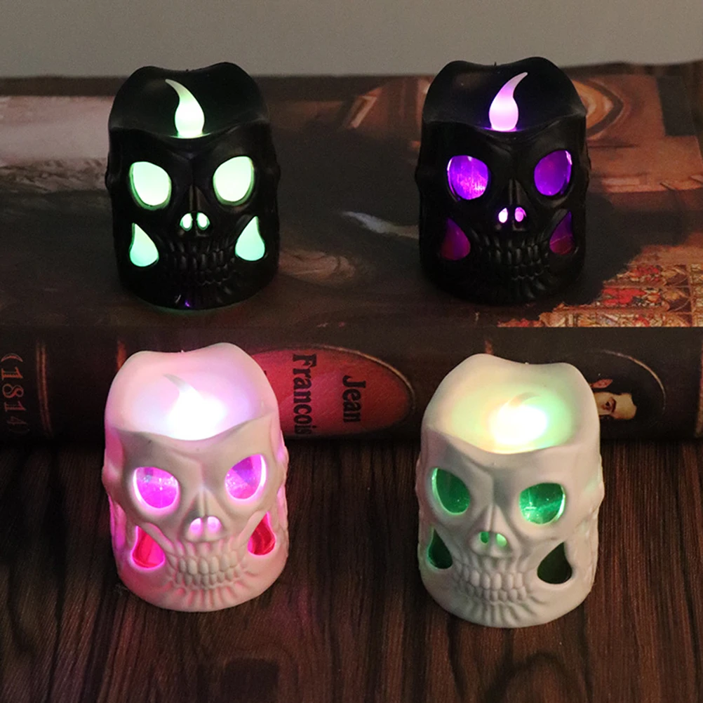 

2 Pcs Flash Halloween Light Lights Flashing LED Lamps Electronic