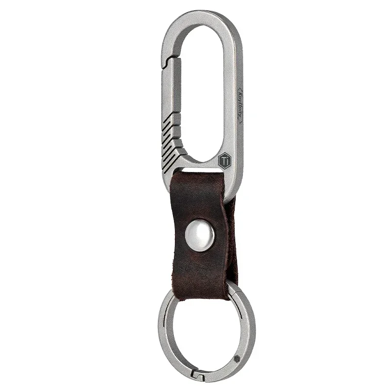 Keyunity KM21 Titanium Belt Clip Leather Keychain Holder