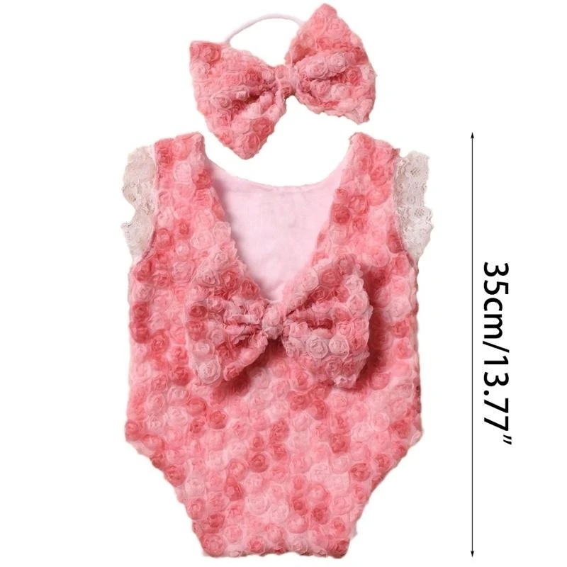 J15U مجموعة ملابس التصوير الفوتوغرافي لحديثي الولادة تنورة أطفال ناعمة ومريحة مع عصابة رأس فريدة من نوعها رائعة للتصوير لحديثي