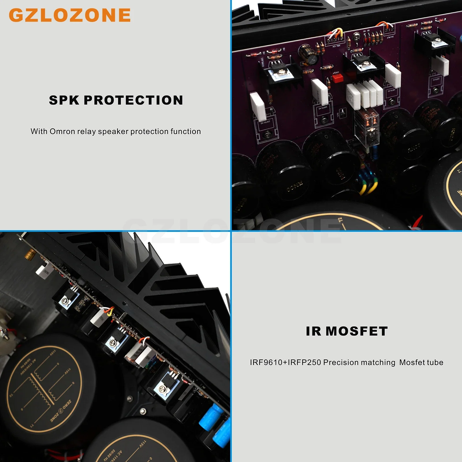 GZLOZONE HIIFI PASS A5 Pure Class A Power amplifier Base On Aleph-5 Circuit High Amplifier 60W+60W 8 ohm