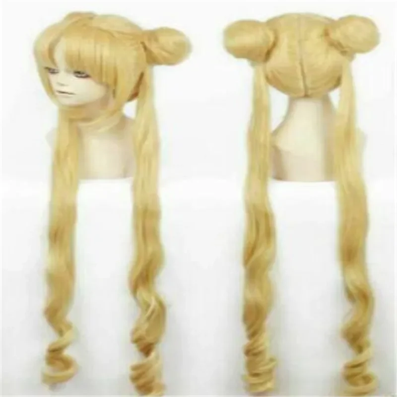 Wig gambar mode kualitas tinggi baru wig Cosplay Sailor Moon gadis Wig Tsukino Usagi dan wig putri Serenity