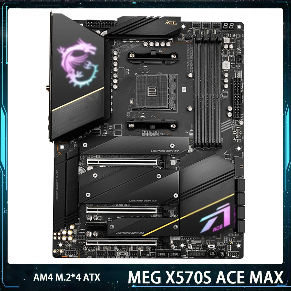 MEG X570S ACE MAX For Msi AM4 DDR4 128GB SATA3*8 M.2*4 USB3.2 Wi-Fi 6E Support R9 Desktop Motherboard