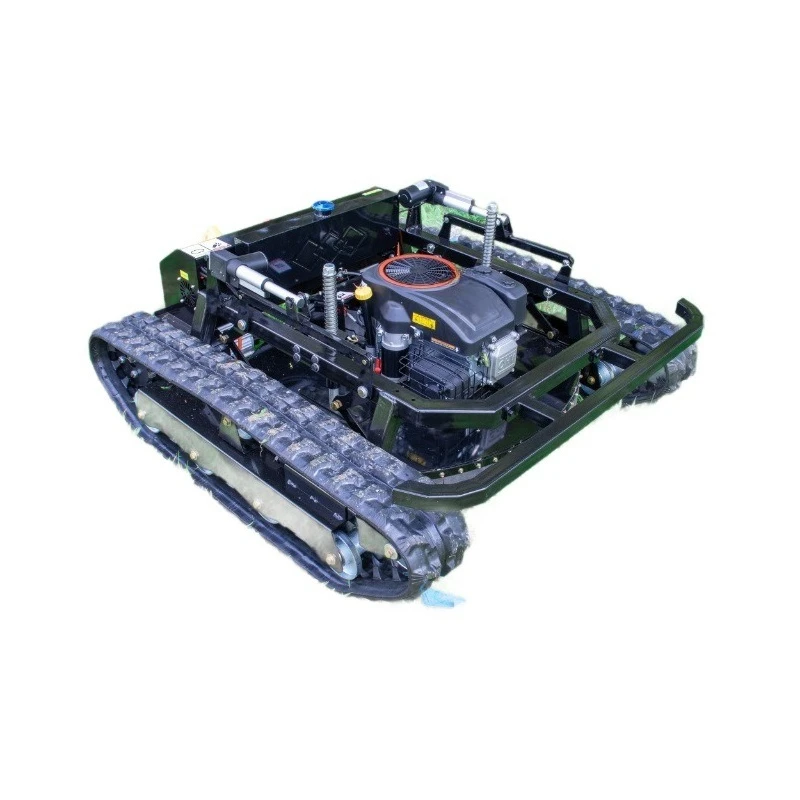 Cross-border straight hair crawler lawn mower, mountain barren grass cleaning mower, slope barrier-free self-propelled