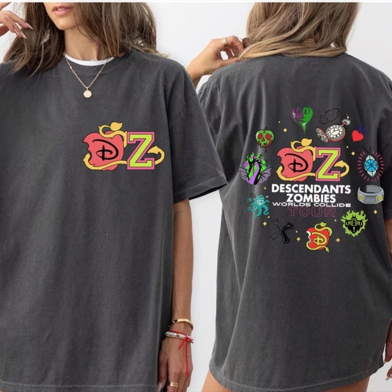 Disney Descendientes Zombies World Tour Camisa Zombies 4 Niñas Camisa Zombies Skye Tee Epcot Festival de Música de Verano para Mujeres Hombres