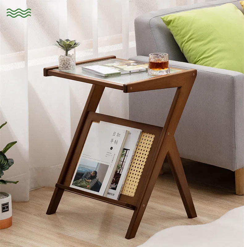 Bamboo Japanese Simple Coffee Table Rack Home Bedroom Bedside Table Sofa Side Table Tea Table Debris Organizing Rack