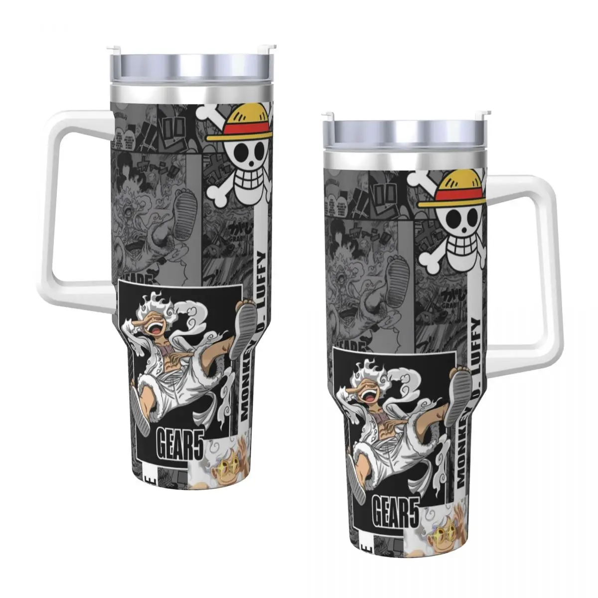 O-One Anime P-Piece Stainless Steel Tumbler Travel Car Mugs Large Thermal Cups Leakproof Cold Drink Milk Tea Water Bottle