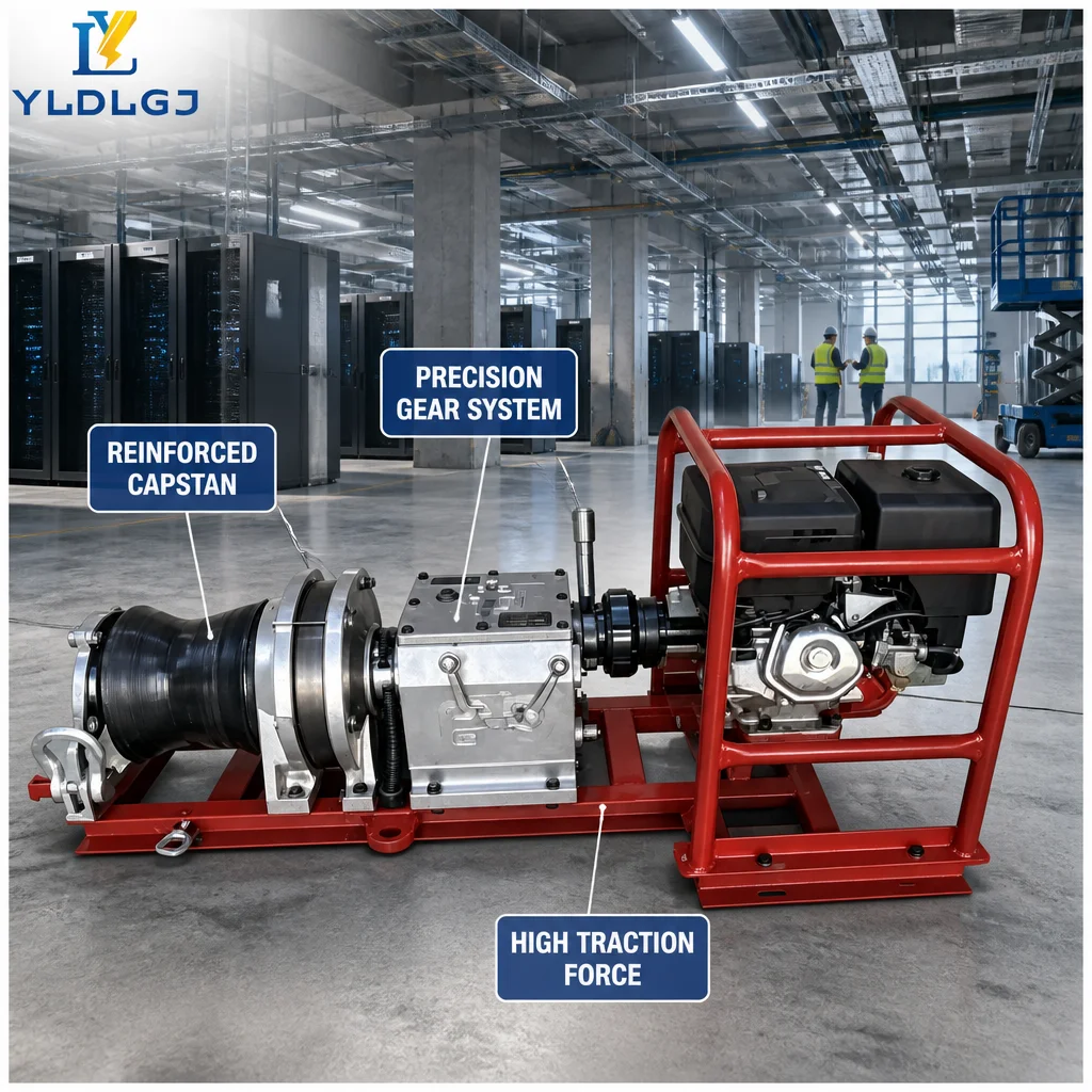 YILI Red Rail Frame Capstan Traction Winch Machine Roll Cage Engine Hourglass Drum Cable Puller Anchor Shackle Guide Max Machine