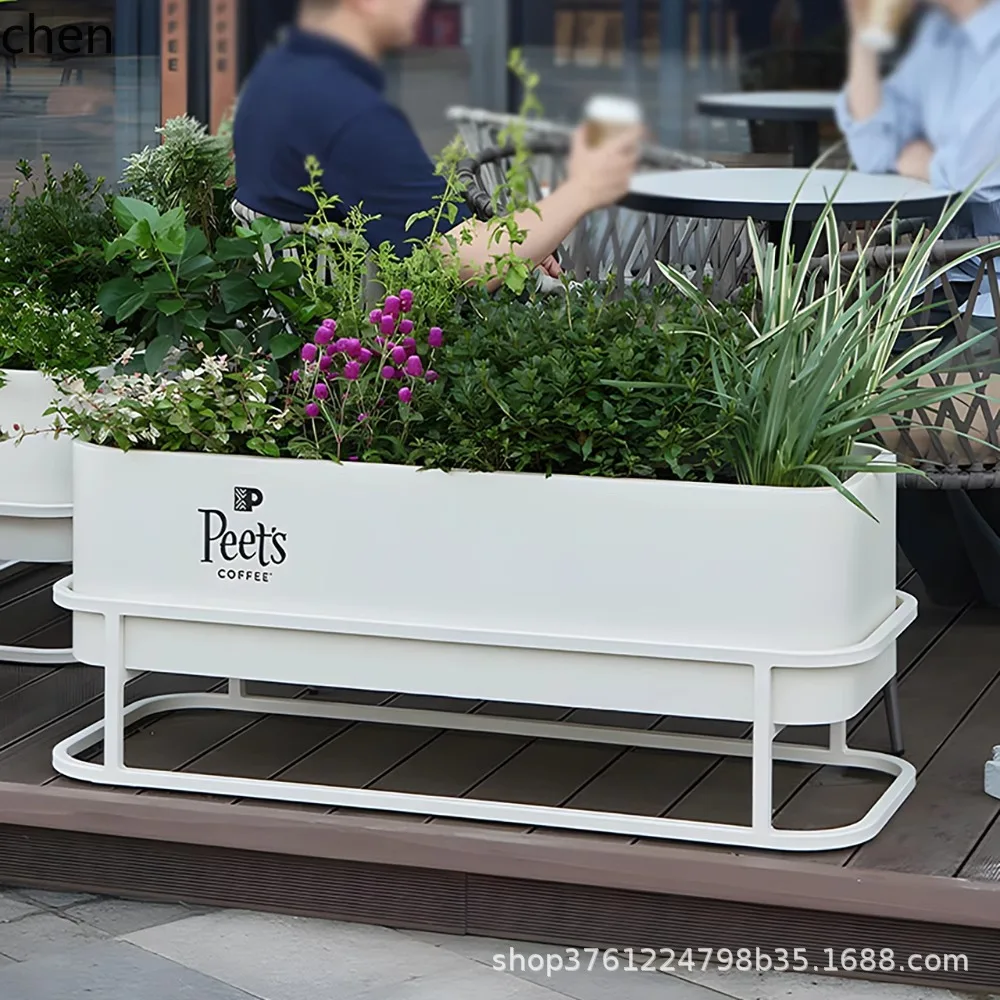 YFYCreative Flower Stand Metal Flower Pot Outdoor Planter Commercial  Display Landscaping Stainless Steel Garden Flower Bed