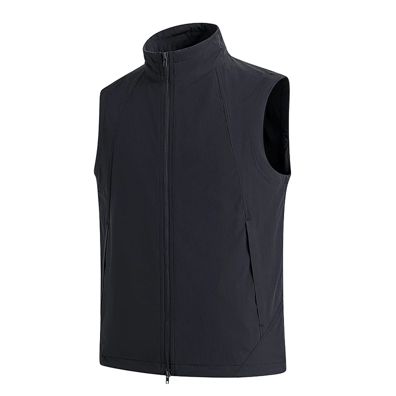COMXZ Summer Thin Vest Men Casual Brand Waterproof Soft Shell Work Jacket Outdoor Camping Fishing Sleeveless Vest Coats Overalls