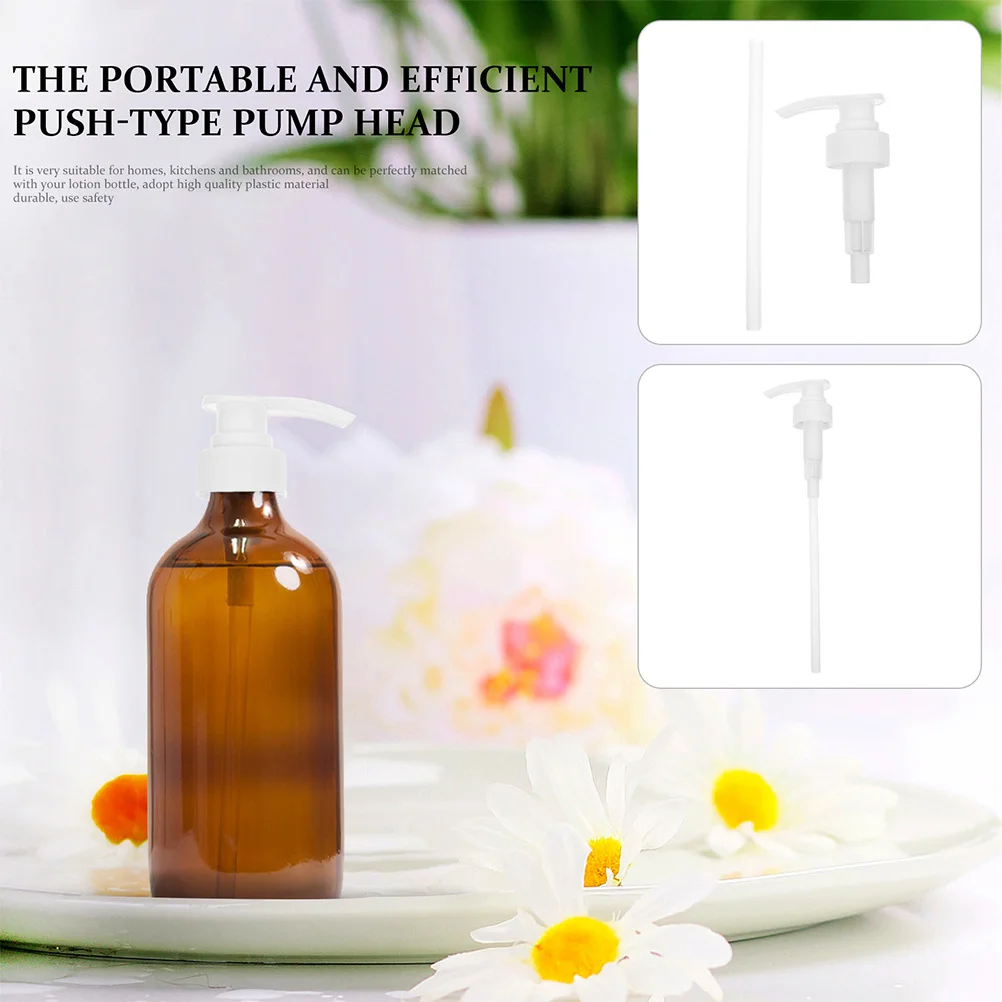 

6Pcs Press-Type Bottle Pumps Lotion Pump Heads Replacement for Shampoo Conditioner Soap Dispenser Bottles Bottle Pump