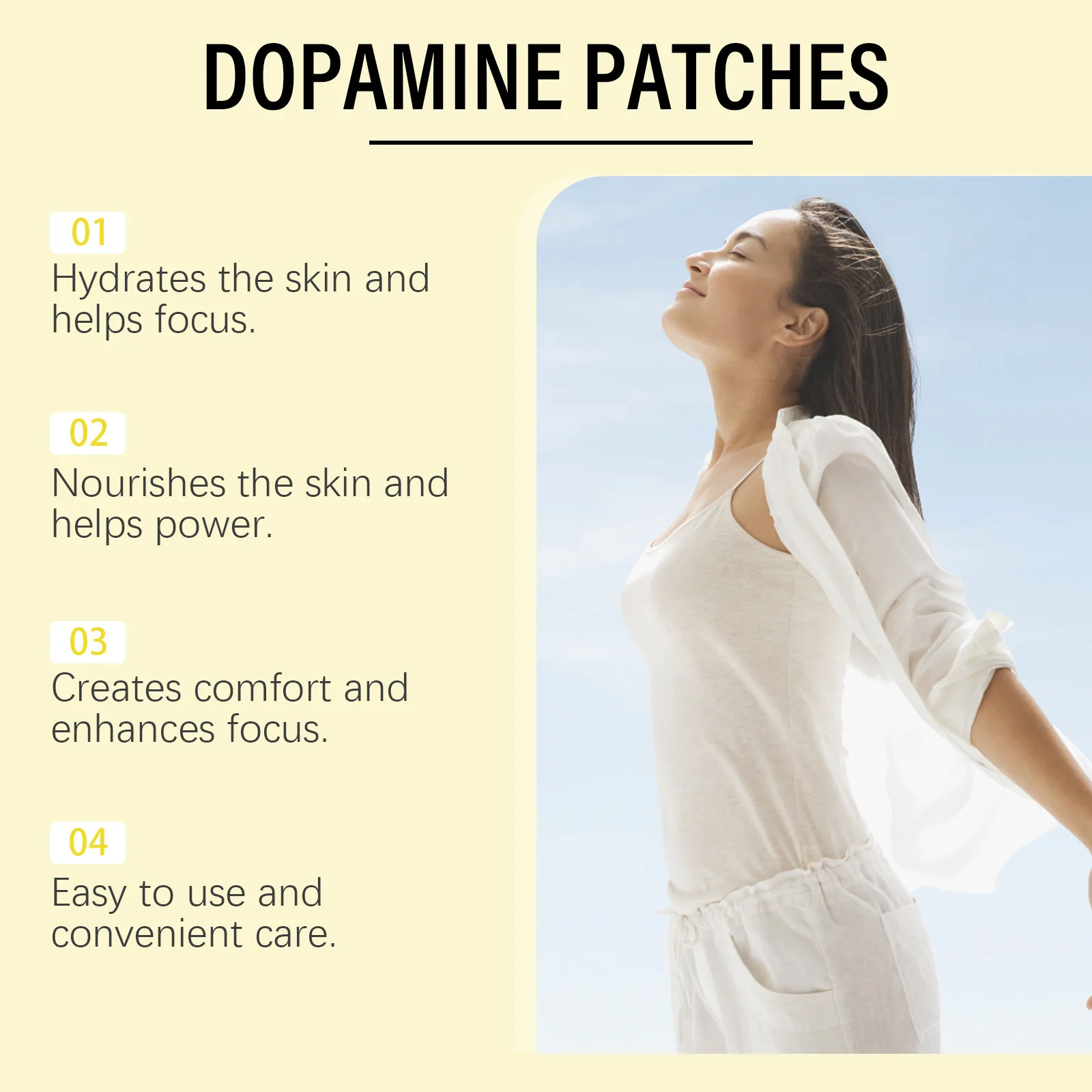 OceAura Dopamina Patches Anti Ansiedade Alívio Melhoria do Humor Recuperação de Fadiga Boost Energy Sistema Imune Adulto Patches de Energia
