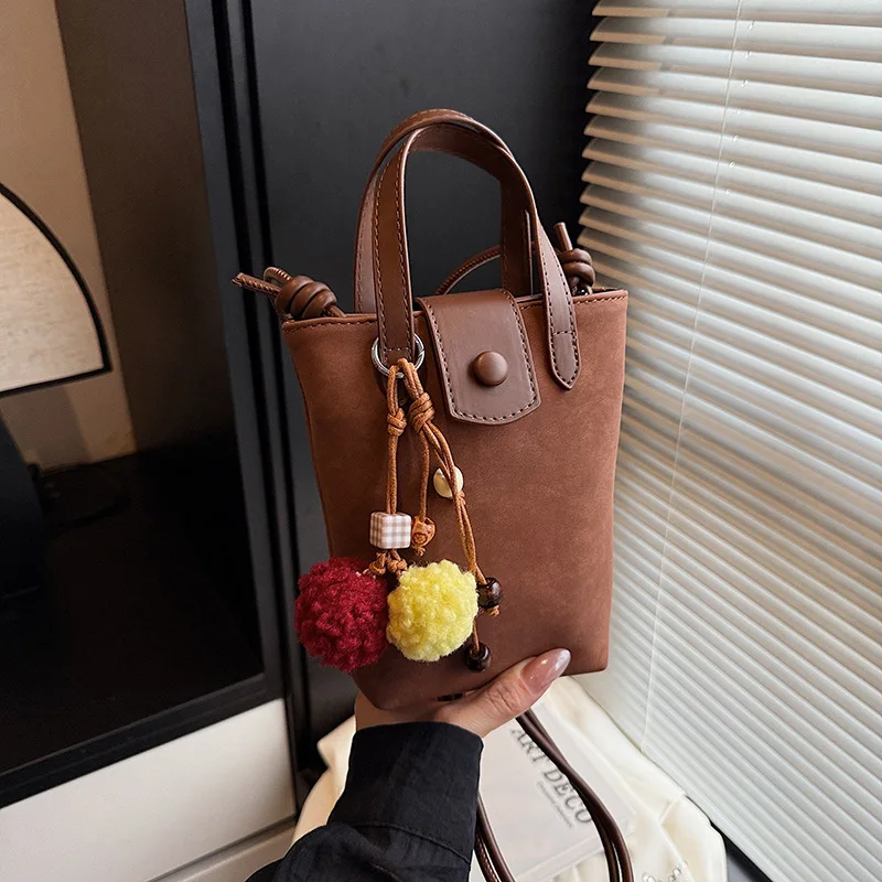 

Матовая женская мини-сумочка в стиле ретро на осень/зиму, сумка через плечо для переноски, мобильная сумка для хранения денег