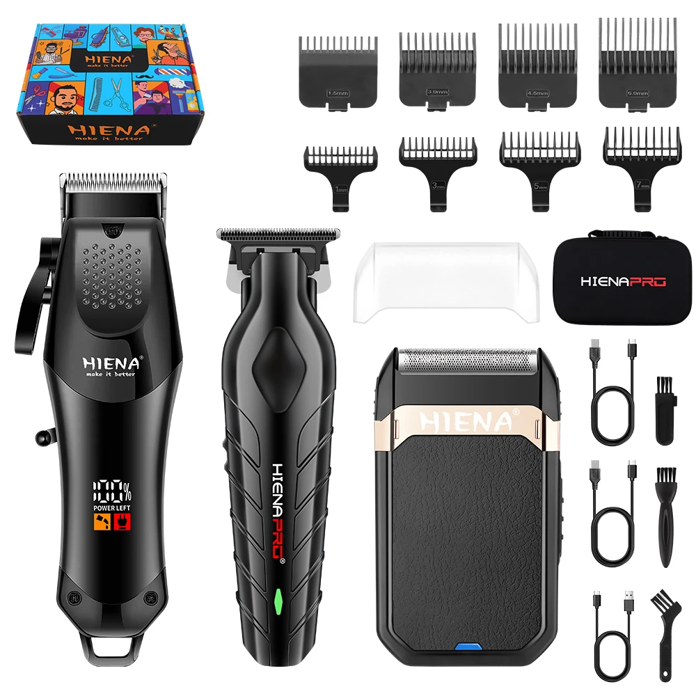 conjunto-de-cortador-de-cabelo-masculino-hiena-pro-3-em-1-aparador-e-barbeador-sem-fio-recarregavel-com-display-led-e-bolsa-de-armazenamento
