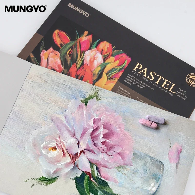 Imagem -03 - Mungyo-livro de Toner de Papel Especial a3 a4 Giz 160g Alto Conteúdo de Algodão Fácil de Colorir Textura Dupla Face Pastel a Óleo Livro de Pintura