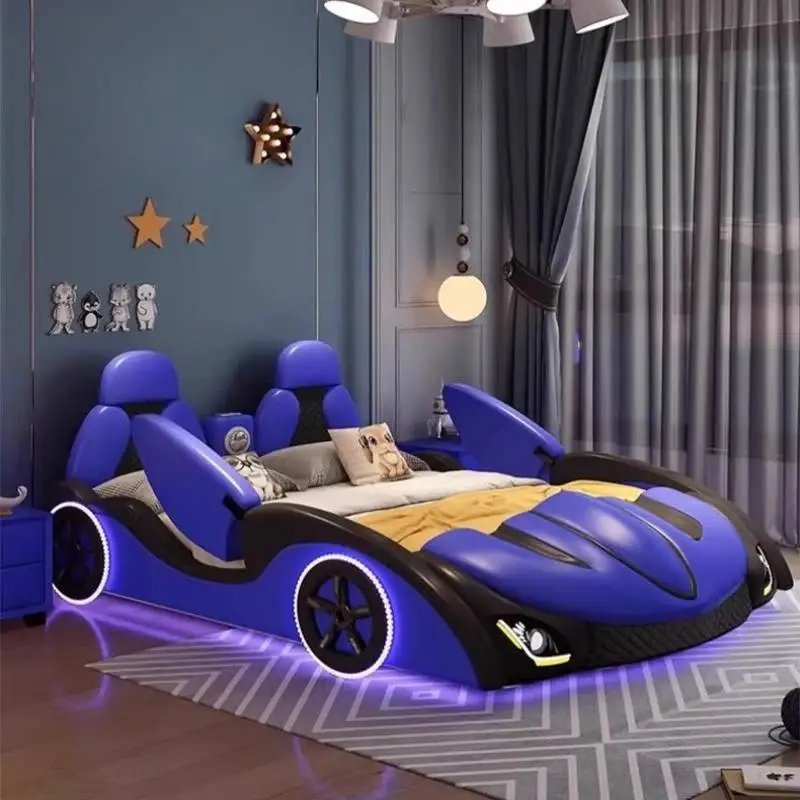 Luci Bianche Letti per bambini Decorazione Sicurezza Letti per bambini semplici in legno personalizzati Design singolo Moderno Lettino Per Bambini Mobili per la casa