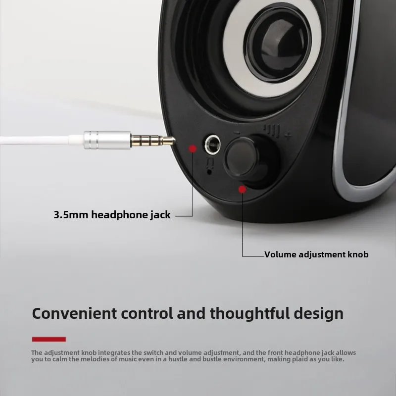 Laptop Kleiner Lautsprecher Desktop-Computer Audio Tragbarer USB Mini-Handy-Subwoofer Home Overweight Multimedia Wired Loud