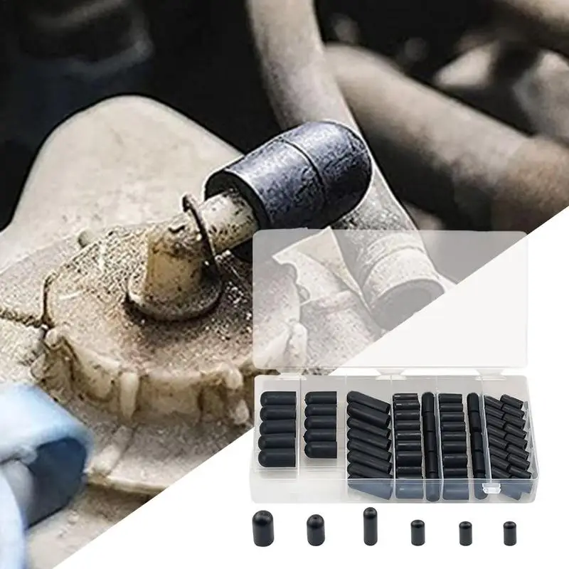 80 ชิ้นสูญญากาศฝุ่นสําหรับรถยนต์ Crburetor ยาง Dropper Cover ID 3/16 "5/32" 7/32 "1/4" 5/16 "3/8" คาร์บูเรเตอร์ท่อหมวกชุด