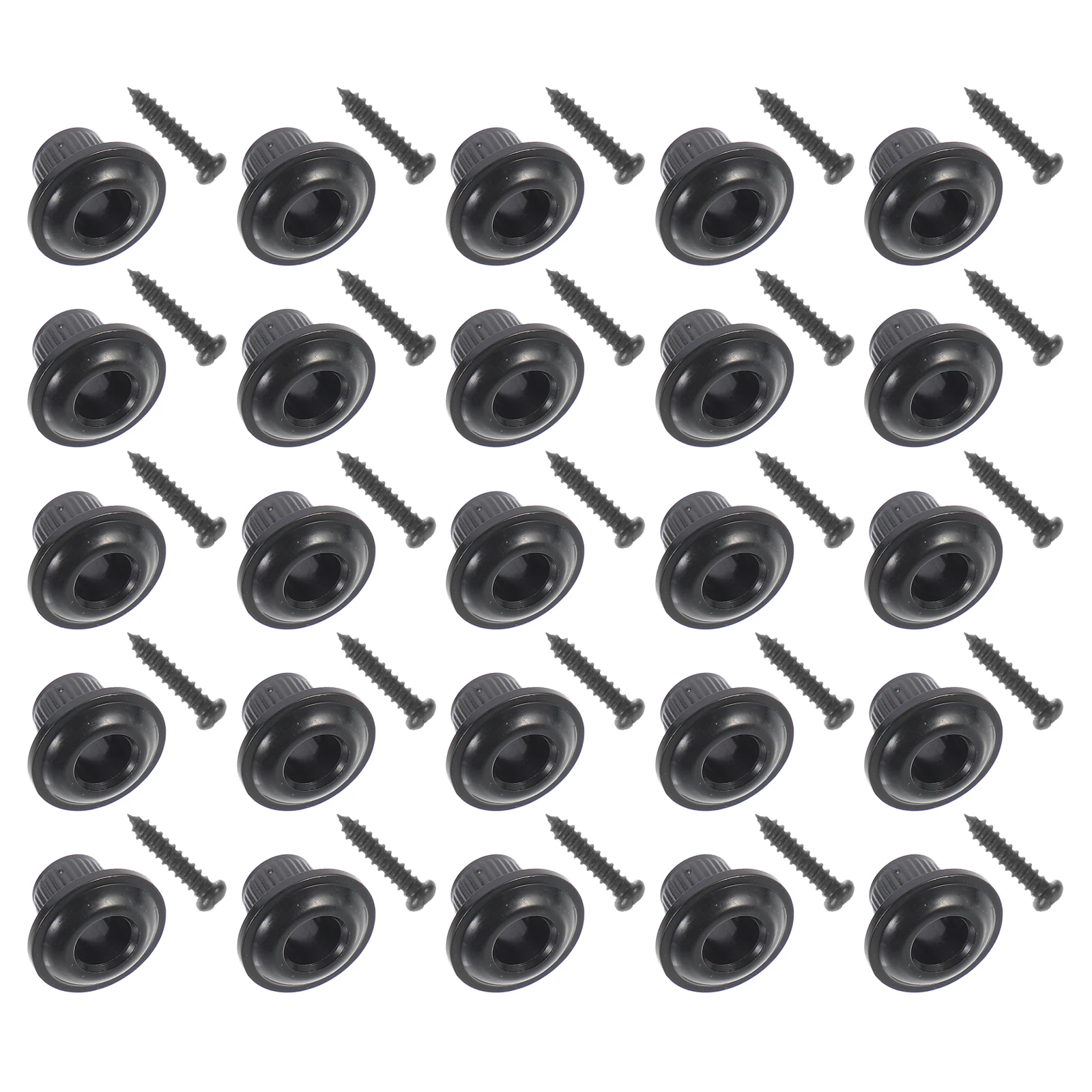 

18set Black Half Closed Cap String Tuners for Acoustic Guitar Durable Replacement Accessories Guitar Parts Knobs Pegs