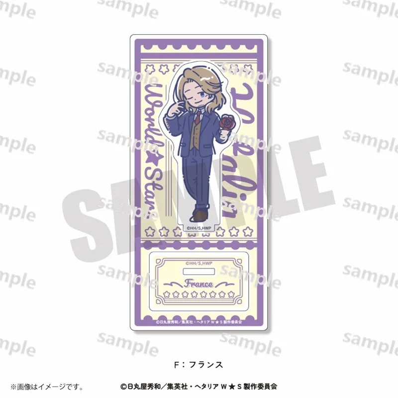 Anime Hetalia: Axis Powers Figures Francis Bonnefoy Ludwig Cosplay Acrylic Stands Model Plate Desk Decor Cute Standing Sign Toy