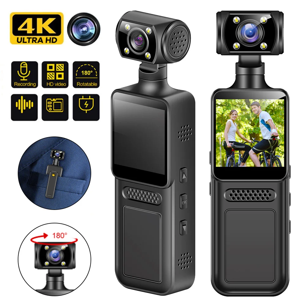 NEW 4K WIth Wifi Hotspot Mini Camera Portable Digital Video Recorder Body Camera Night Vision DVR Miniature Camcorder 2025