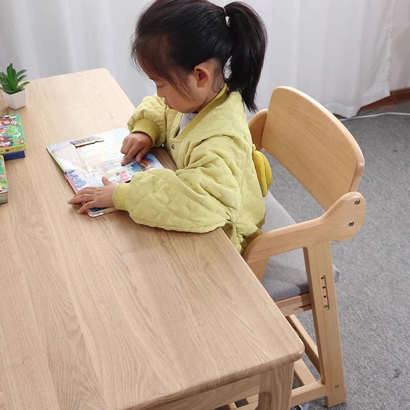 Study Stool Children's Wooden Furniture Eating Room Chairs School Kids Design Auxiliary Safety Silla Infantil Seats Growing JGY