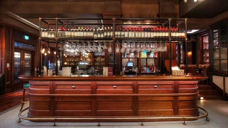FOODLINE Integrated Bar Counter With Storage Cabinet Bar Counter For Cafe Pub Home Entertainment Bar Area