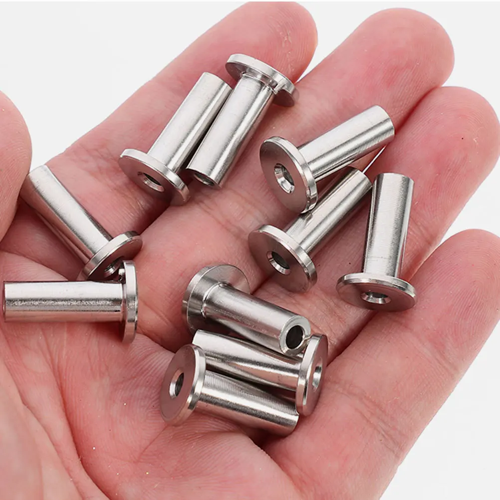 8Pcs Cable Protector Sleeves Stainless Steel Deck Cable Protector Anti-Wear Wire Rope Protective Sleeve for DIY Balustrade