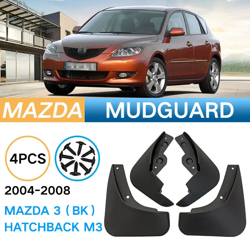 

Car Mud Guard Protectors Protect Side Skirts Suitable for 2004-2008 Mazda 3 Mudguards Modified Soft Mudguard Pads