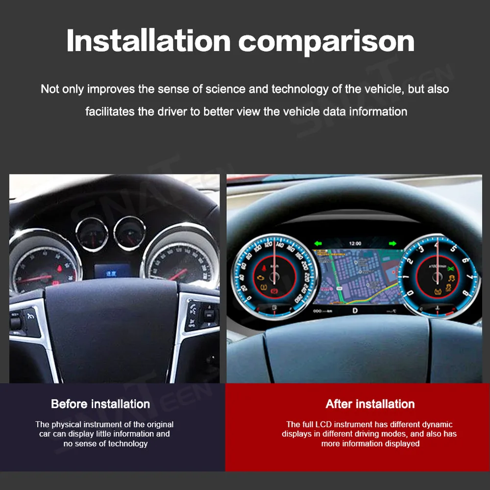 

Digital Cluster For Buick Regal 2009-2015 Car LCD Instrument Panel Virtual CockPit Speed Meter Dashboard Linux Car Accessories