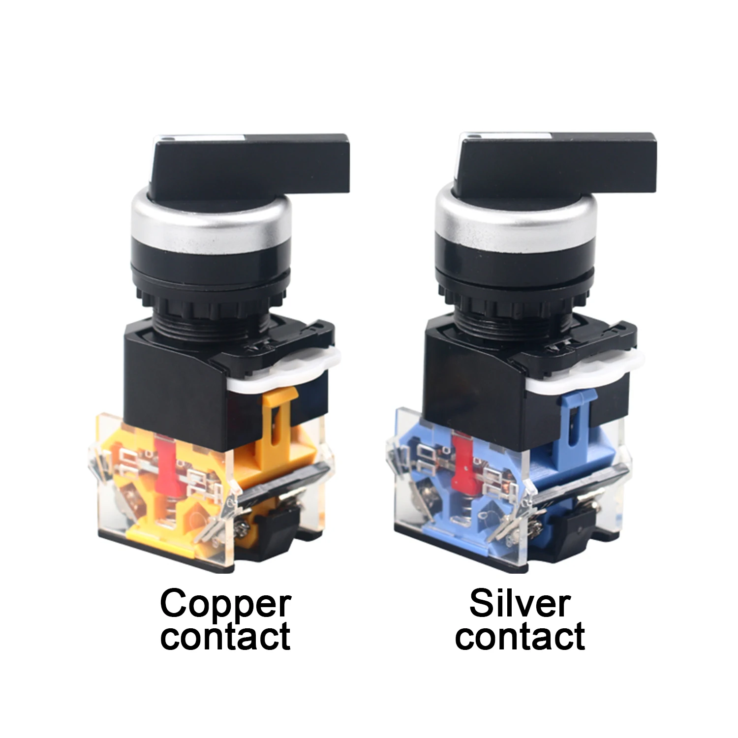 LA38-11X2 22mm Rotary Knob Switch 1NO1NC/2NO LA38-20X3 Self-locking Self-reset Switches 2/3 Positions Selector Switch 10A 400V