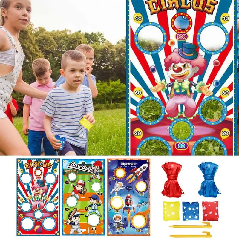 Bean Bag Throw Game Clown Bean Bag Toss Game Cartoon Toss Toy For Nursery Kindergarten Cute Throw Toy For Boys & Girls