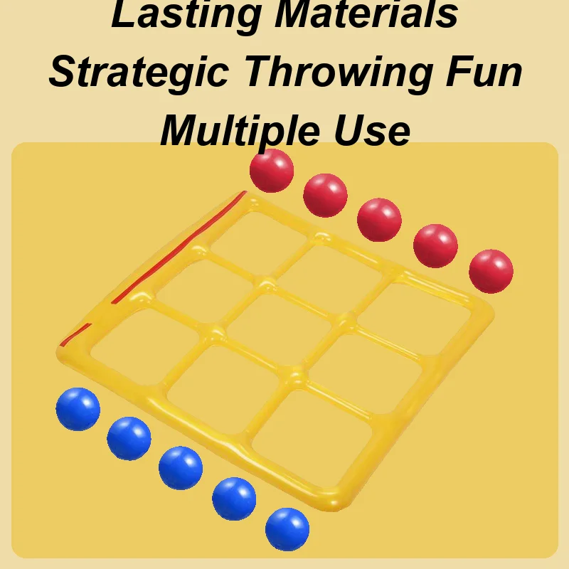 

Pool Game Pool Toys Inflatable Float Activities Sports Equipment with 10 Balls for Outside Family Outdoor Travel Backyard Yard
