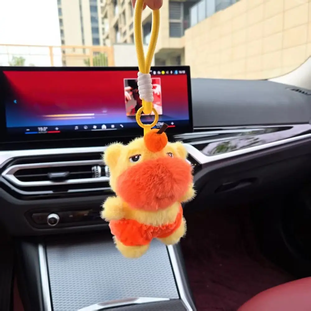 Grappige schattige Capybara Lulu sleutelhanger Mooie cartoon dolfijn LULU met Lanyard Creatieve knuffel sleutelhanger tas charme